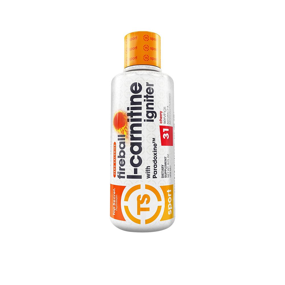 Top Secret Nutrition Fireball L-Carnitine Liquid W/Paradoxine Weight Loss  Dietary Supplement