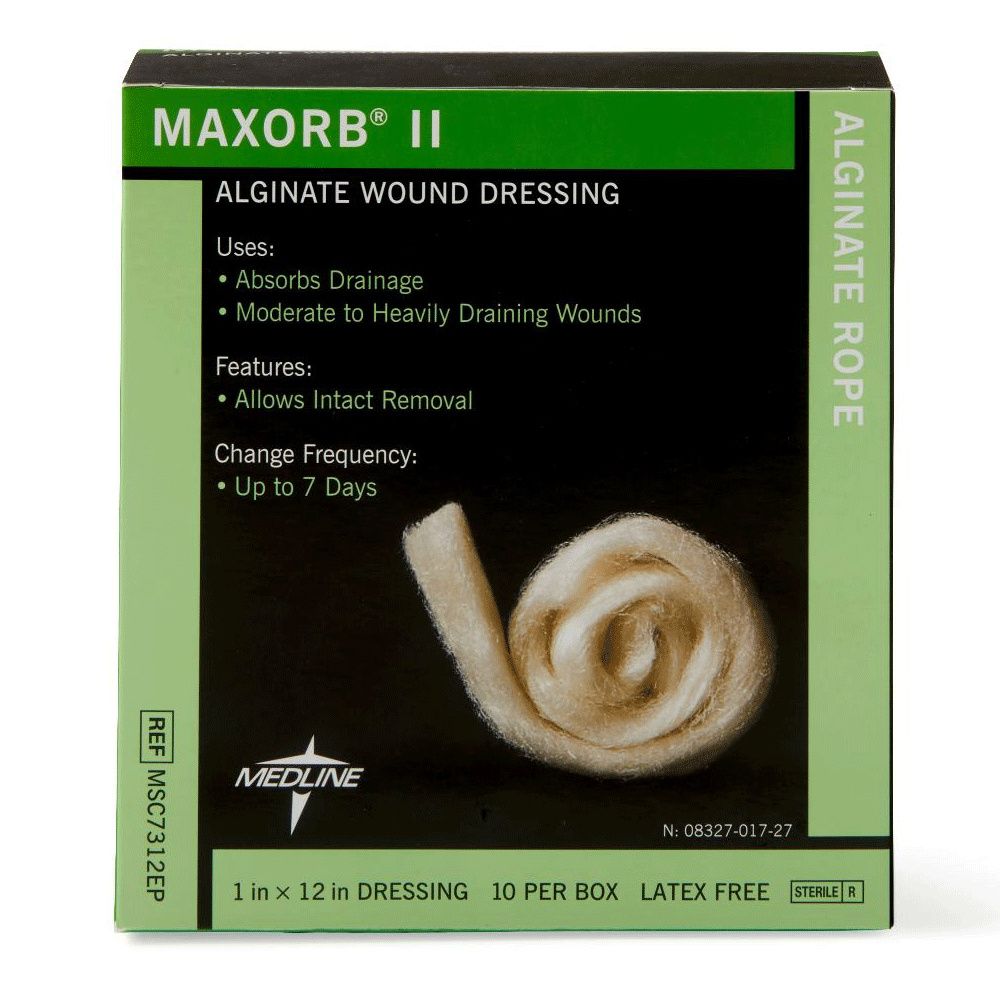 maxorb ii silver alginate dressings Medline Maxorb II (Ag) Silver Alginate Wound Dressings