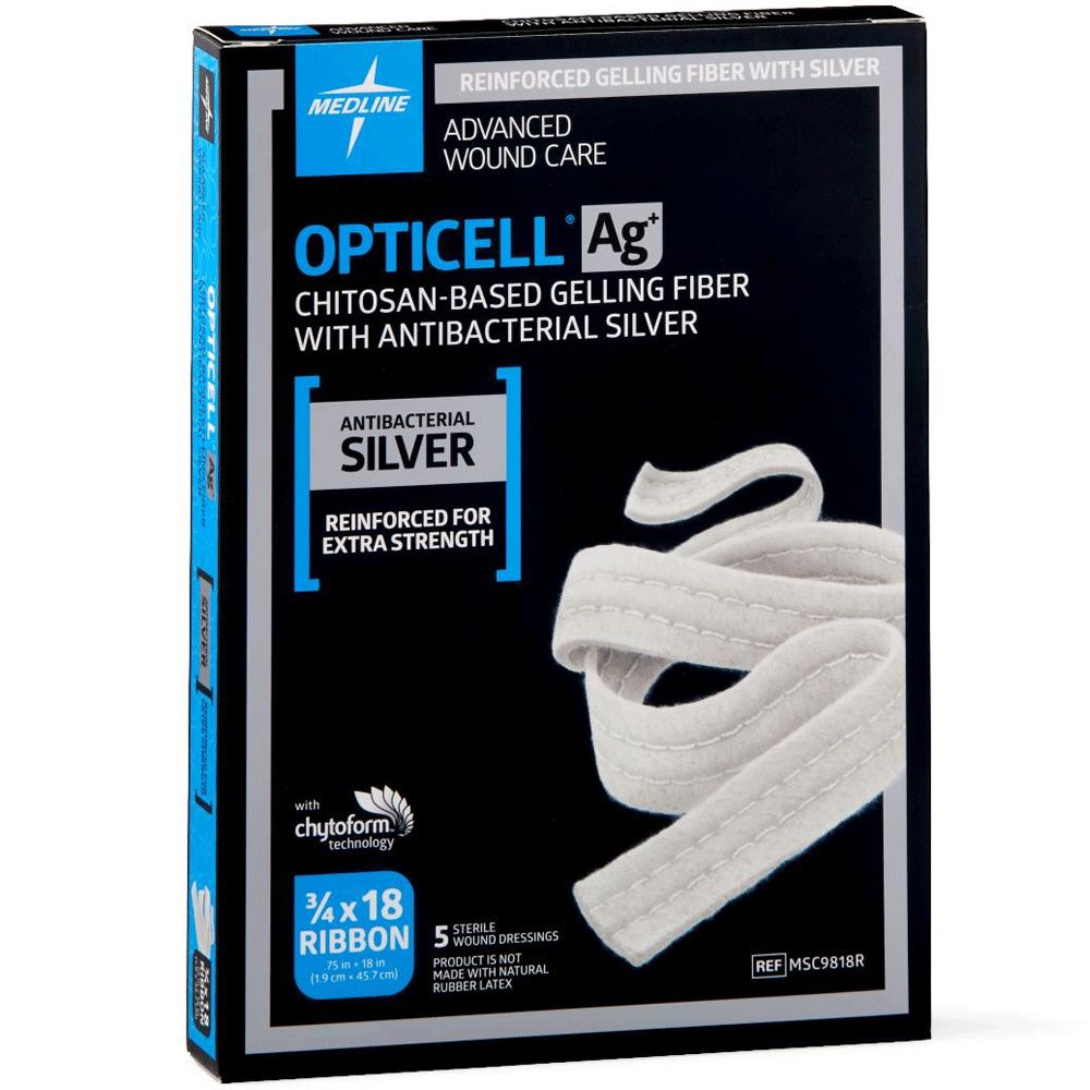 silver wound care dressing Medline Opticell AG Plus Silver Antibacterial Gelling Fiber Wound Dressing