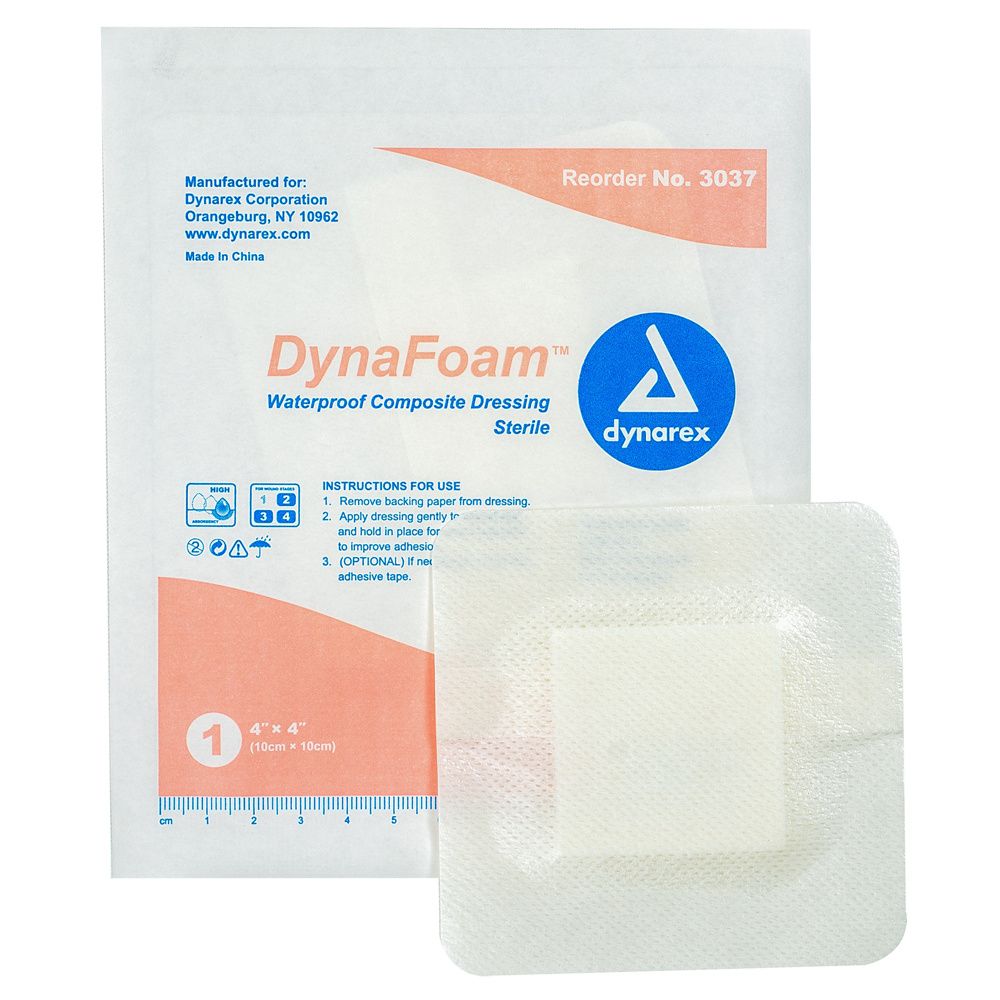 Dynarex DynaFoam Waterproof Bordered Composite Dressing