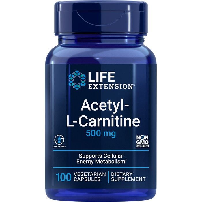 Life Extension, Acetyl-L-Carnitine, 500 mg, 100 Capsules