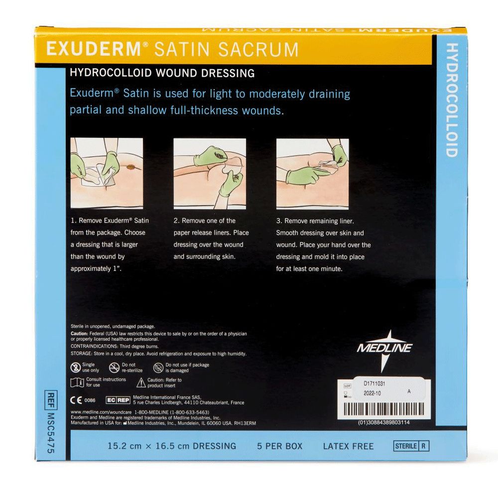 exuderm satin dressing Exuderm Satin Hydrocolloid Wound Dressings