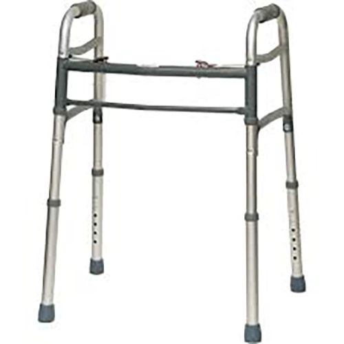 Folding 2-button walker, adult, no wheels, 1 each