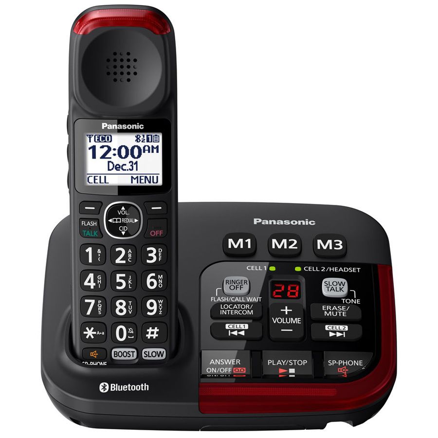 Panasonic selling link2cell cordless 3 handset with answering mashine phone brand new.