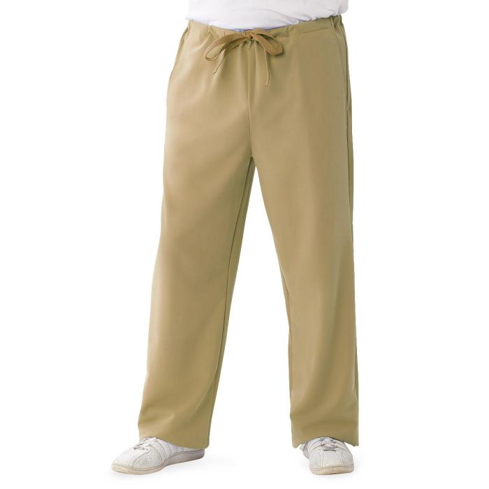 Medline Newport Ave Unisex Stretch Fabric Scrub Pants with Drawstring  Khaki