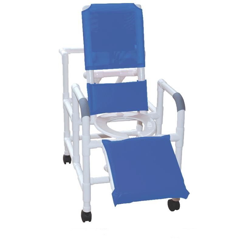MJM Reclining shower chair with deluxe elevated leg extension MJM Reclining shower chair with deluxe elevated leg extension