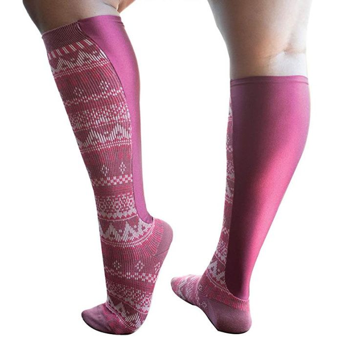 Buy Xpandasox Plus Size [Aztec Stripe] Panel Knee High Compression