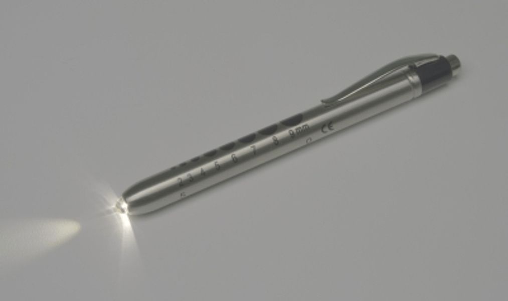 Vilmark Professional Medical Diagnostic Penlight With Pupil Gauge – Silver