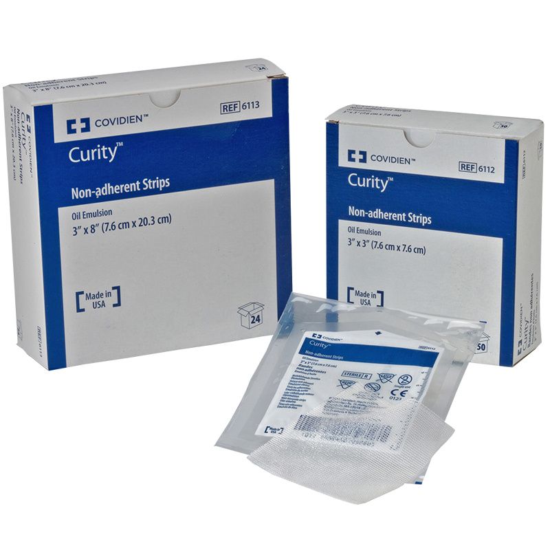 Mfr# 6113  Box Of 24 - Curity Impregnated Oil Emulsion Non Adherent Dressing 3x8 By Kendall Covidien By Kendall