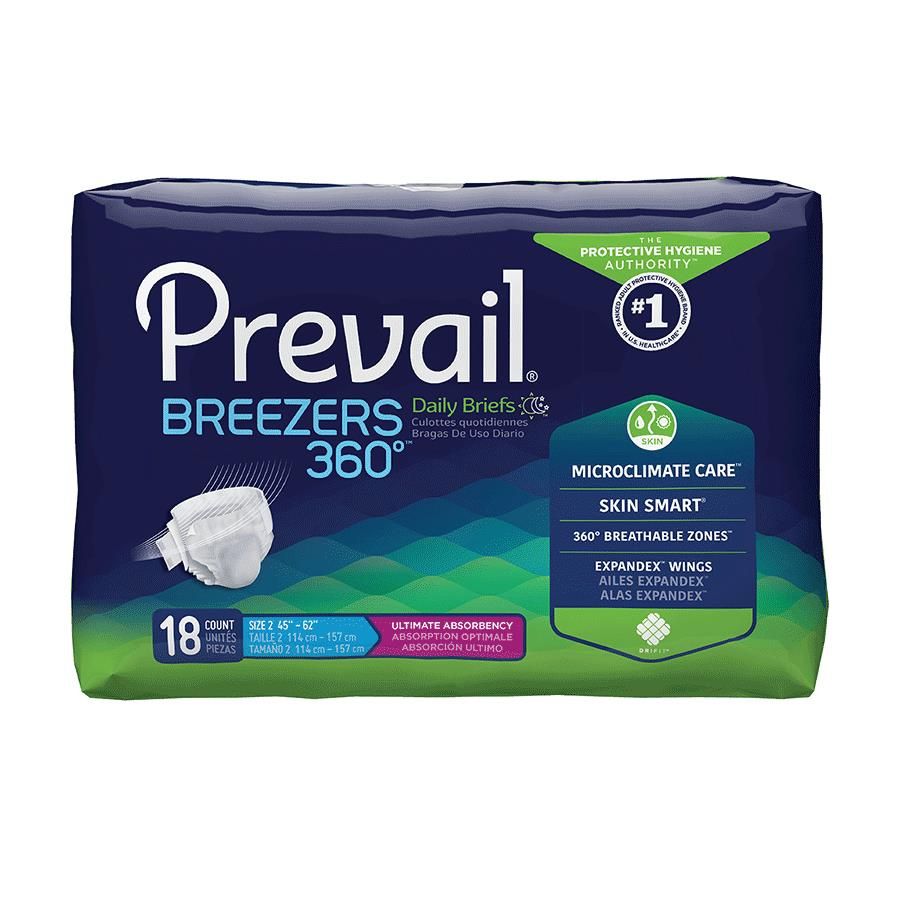 Breezers360 Degree Briefs, Ultimate Absorbency, Size 3, 58