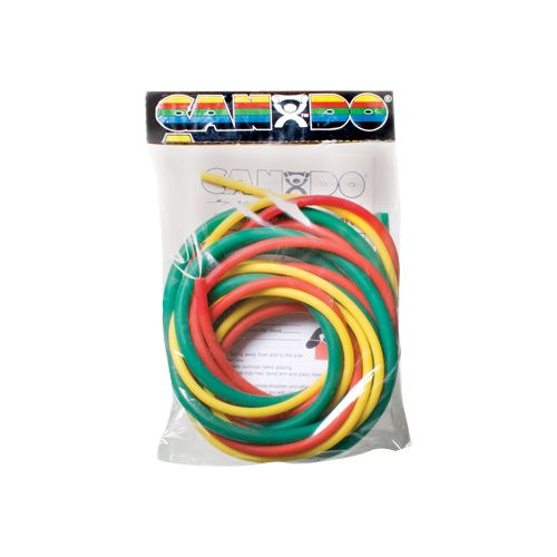 CanDo Low Powder Exercise Tubing Pep Pack - Easy with Yellow, Red, and Green tubing CanDo Low Powder Exercise Tubing Pep Pack - Easy with Yellow, Red, and Green tubing