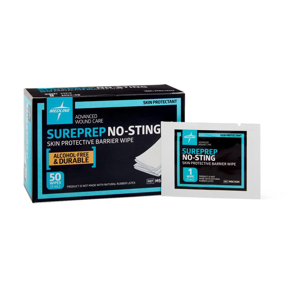 Medline SurePrep No-Sting Skin Protectant Wipes | Sureprep Wipes