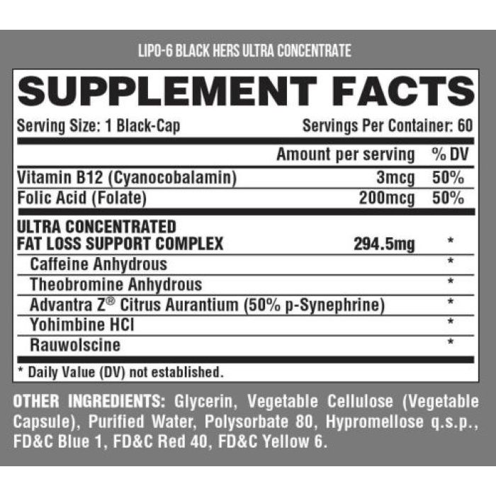 Nutrex Lipo-6 Black Hers Ultra Concentrate Dietary Supplement