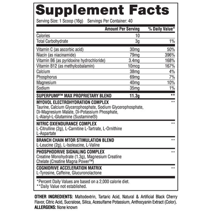 Gaspari Nutrition Superpump Max Dietary Supplement