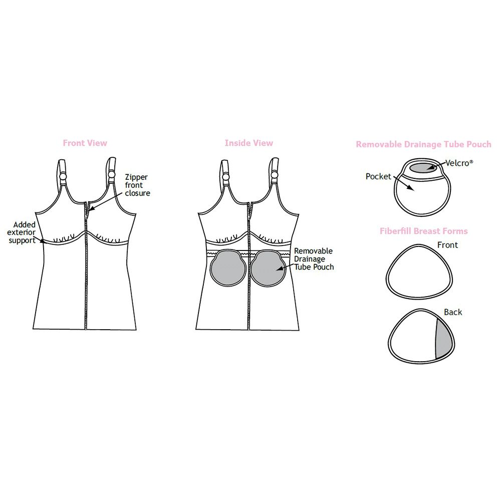 Wear Ease Beth Post Surgery Camisole | Made In USA