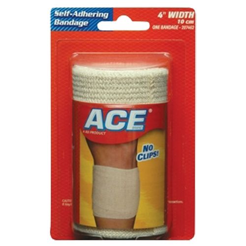 Ace Elastic Bandage With Clips - 4 Inches Wide, Pack Of 2, First Aid & Sports Support