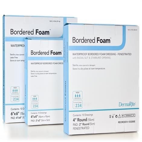 Derma Rite Bordered Foam Dressing | Waterproof Foam Dressing