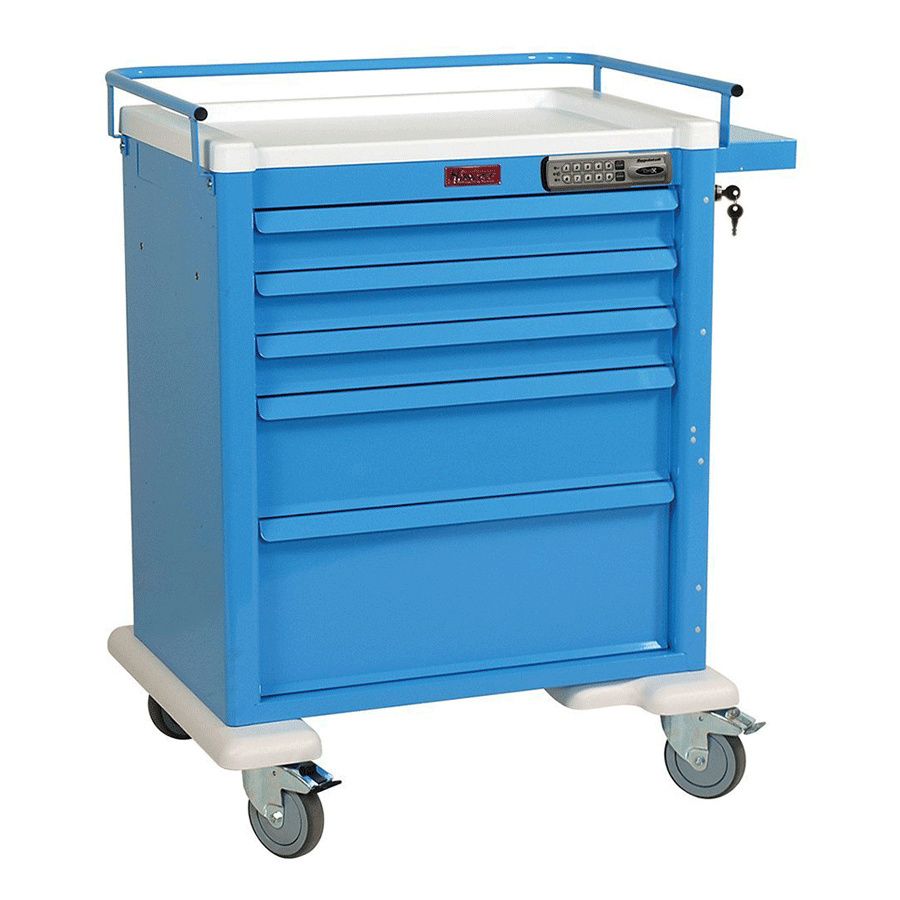 Buy Harloff Aluminum Universal Line 5 Drawer Procedure Cart