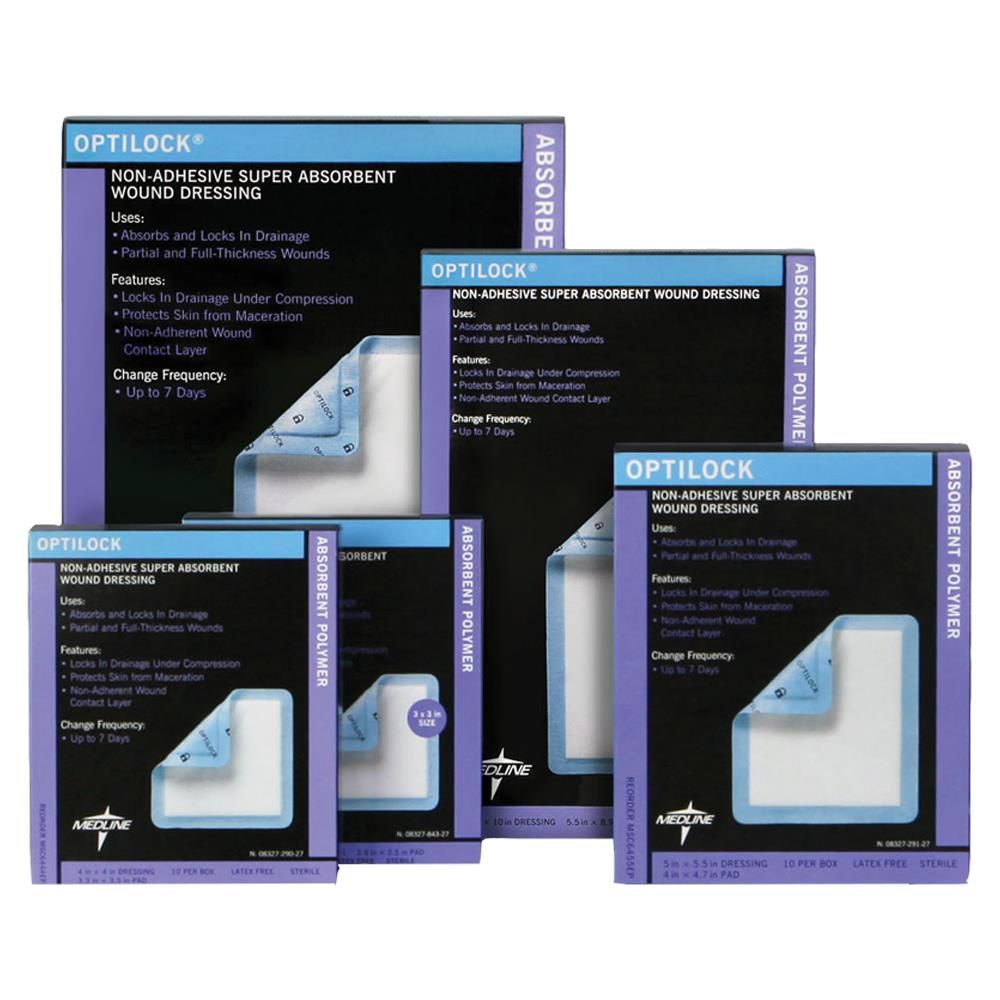 Medline Optilock Non-Adhesive Super Absorbent Wound Dressing