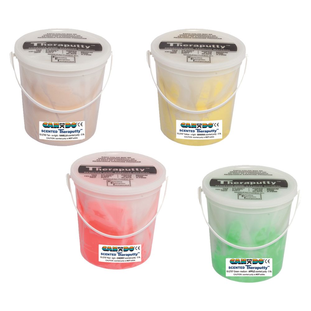CanDo Scented Theraputty Exercise Material - 5 lb - 4-piece set (tan-green)