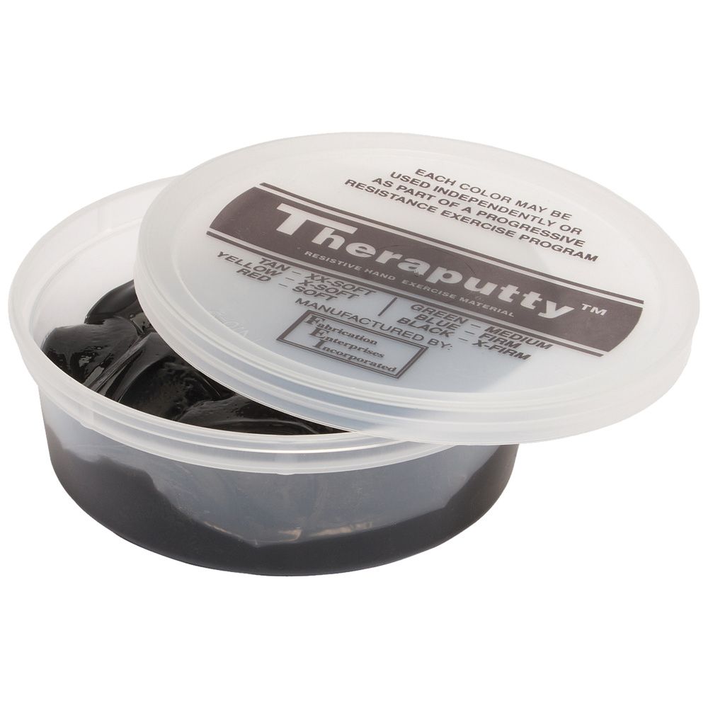CanDo Antimicrobial Theraputty Exercise Material - 4 oz - Black - X-firm CanDo Antimicrobial Theraputty Exercise Material - 4 oz - Black - X-firm