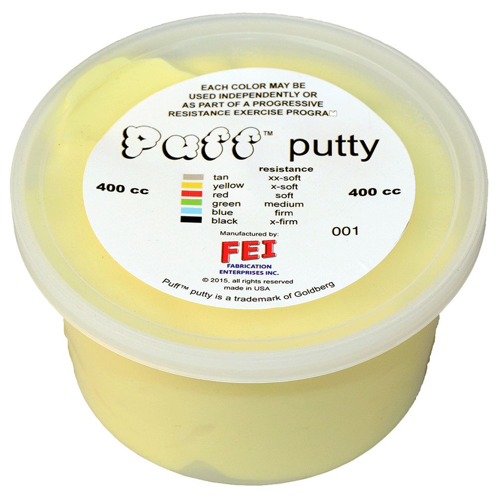 Puff LiTE Exercise Putty - x-soft - yellow - 400cc