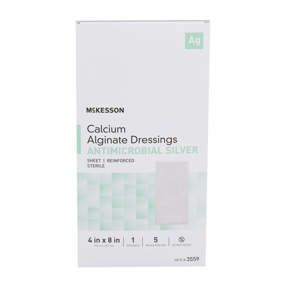 calcium alginate silver dressing contraindications McKesson Calcium Alginate Dressing with Antimicrobial Silver