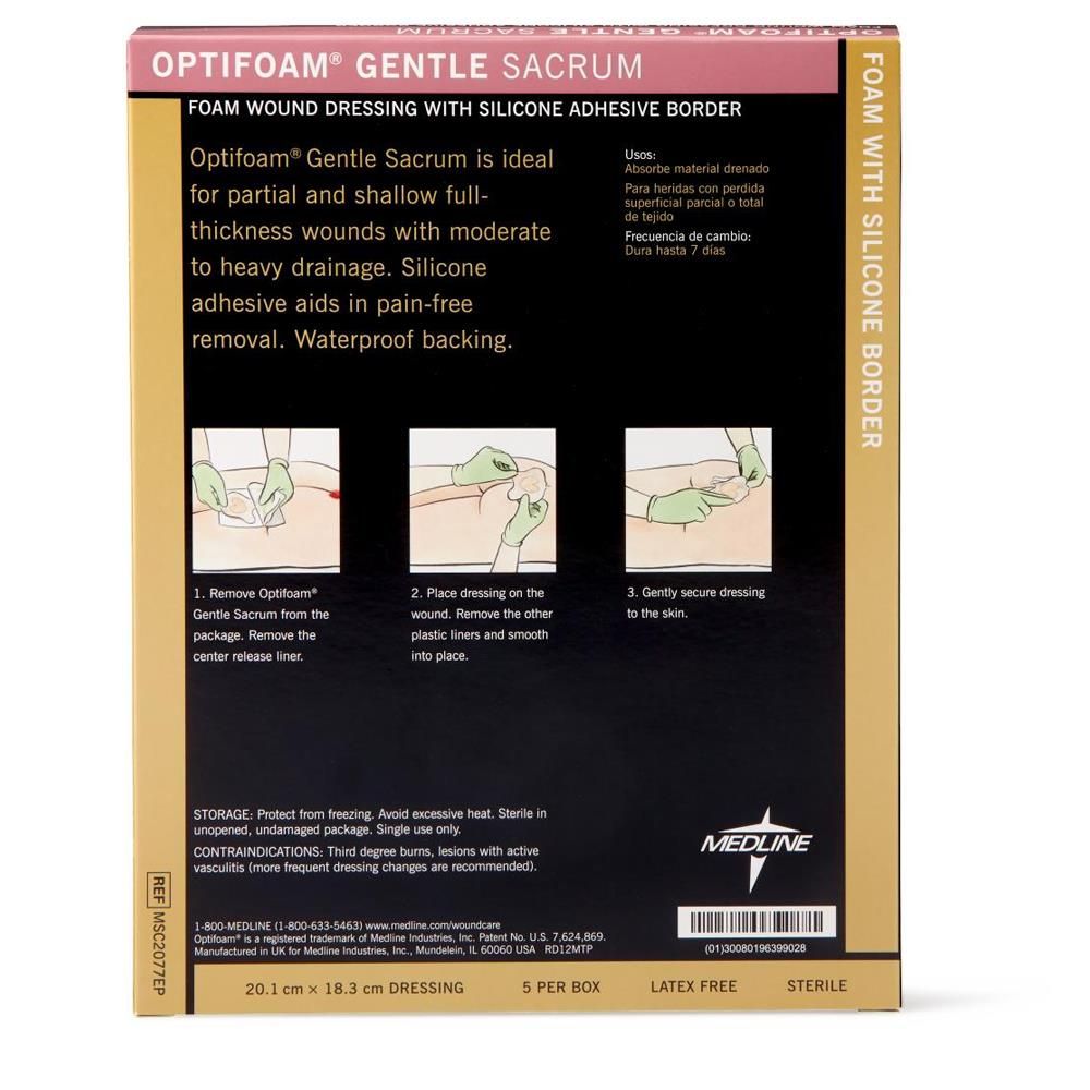 ZeniFoam Gentle Border Foam Dressing - Silicone Adhesive Wound Care For Moderate To Heavy Drainage