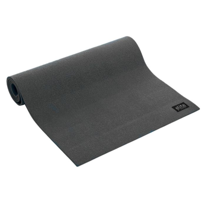 Aeromat Elite Yoga Mat - Black 1/4 Inch Thick PVC Exercise Mat For Yoga & Pilates