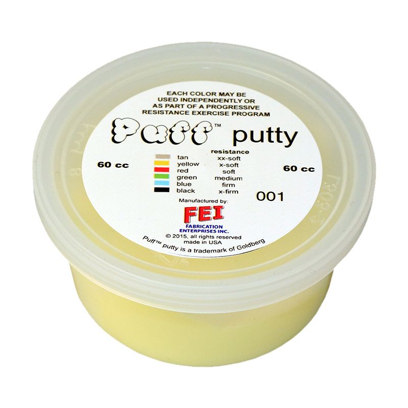 Puff LiTE Exercise Putty - x-soft - yellow - 60cc Puff LiTE Exercise Putty - x-soft - yellow - 60cc