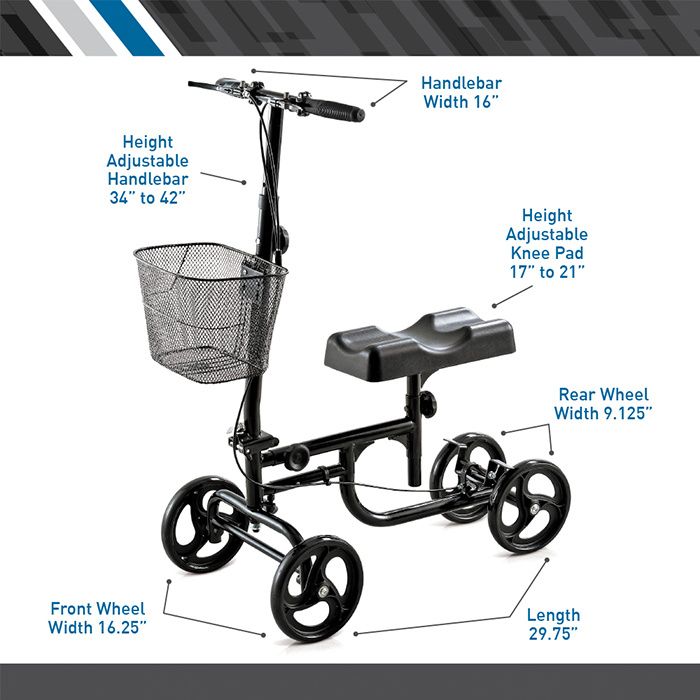 Buy BodyMed Knee Walker with Dual Braking System [ZZRWAL03]