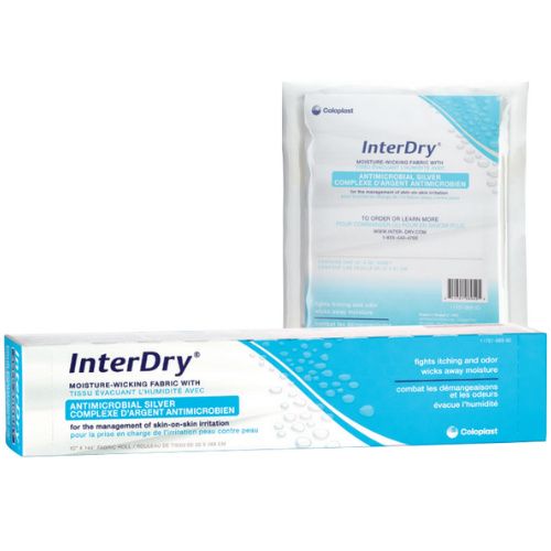 silver fabric wound dressing Coloplast Interdry Ag Textile With Antimicrobial Silver Complex, 10 X 36"1 Each