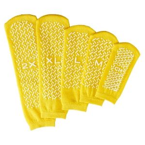 Buy Medline Fall Prevention Slippers | Red/Yellow | HPFY