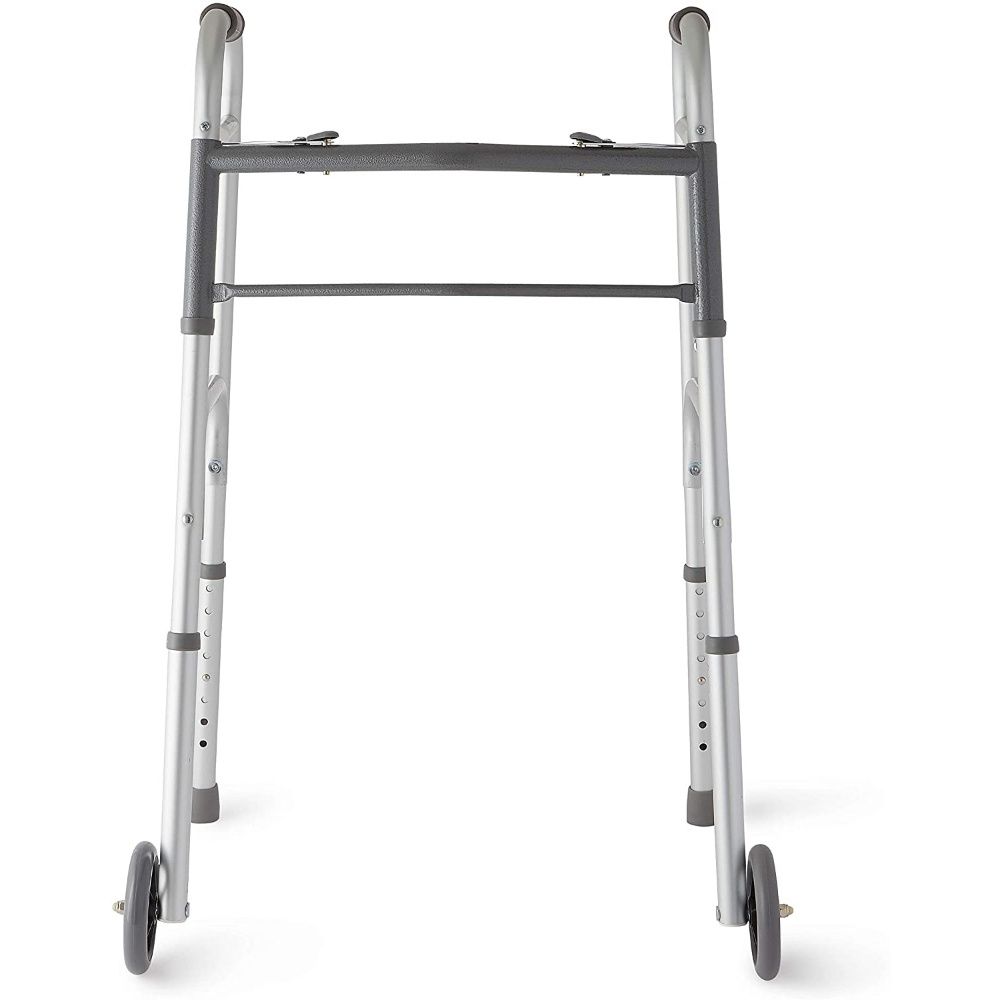 Medline Standard Bariatric Two-Button Folding Walker