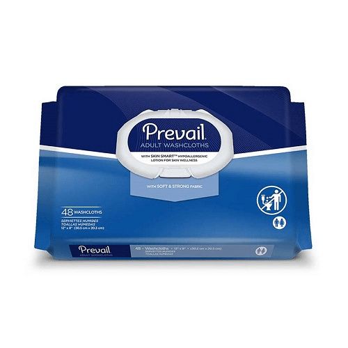 Prevail Adult Washcloths with Aloe, Chamomile & Vitamin E