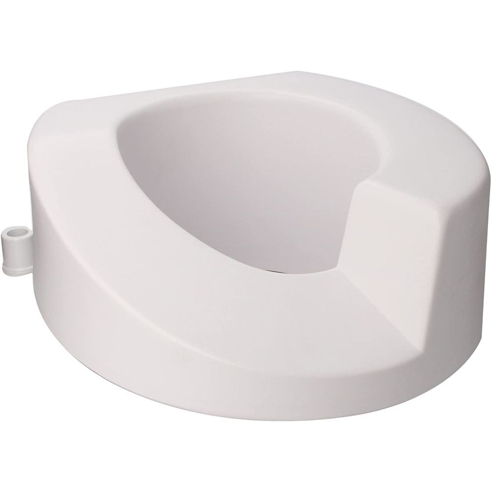 Maddak Elevated toilet seat with arms and lock-on bracket Maddak Elevated toilet seat with arms and lock-on bracket
