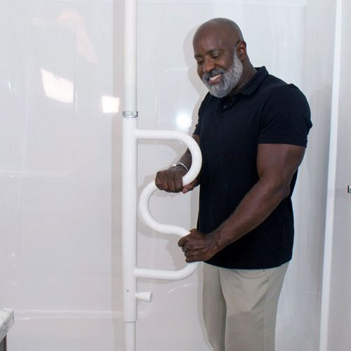 Shop Stander Security Pole | Floor Mounted Grab Bars