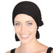 Chemo Beanies Amy Black Wavy Knit