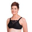 Trulife 4019 Jessica Cami Style Lace Accent Mastectomy Bra-Black