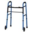 Nova Medical Folding Walker with Wheels Blue