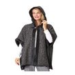 Silverts Womens Reversible Faux Fur Poncho