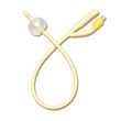 Medline Two-Way Silicone-Elastomer Coated Coude Tip Latex Foley Catheter - 10cc Balloon Capacity