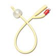 Medline Three-Way Silicone-Elastomer Coated Latex Foley Catheter - 30cc Balloon Capacity