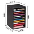AdirOffice Wooden Vertical Compartment Paper Sorter