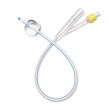 Medline Two-Way 100% Select Silicone Straight Tip Foley Catheter - 10cc Balloon Capacity