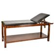 AdirMed Wood Treatment Table with Shelf & Adjustable Back