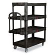 Rubbermaid Commercial 4-Shelf Heavy-Duty Ergo Utility Cart