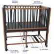 MJM International WoodTone Pediatric Crib Bed