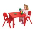 Childrens Factory Preschool MyValue Set Of Square Table With 2 Chairs - Candy Apple Red