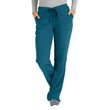 Medline Melrose Ave Womens Stretch Fabric Boot Cut Scrub Pants - Caribbean Blue